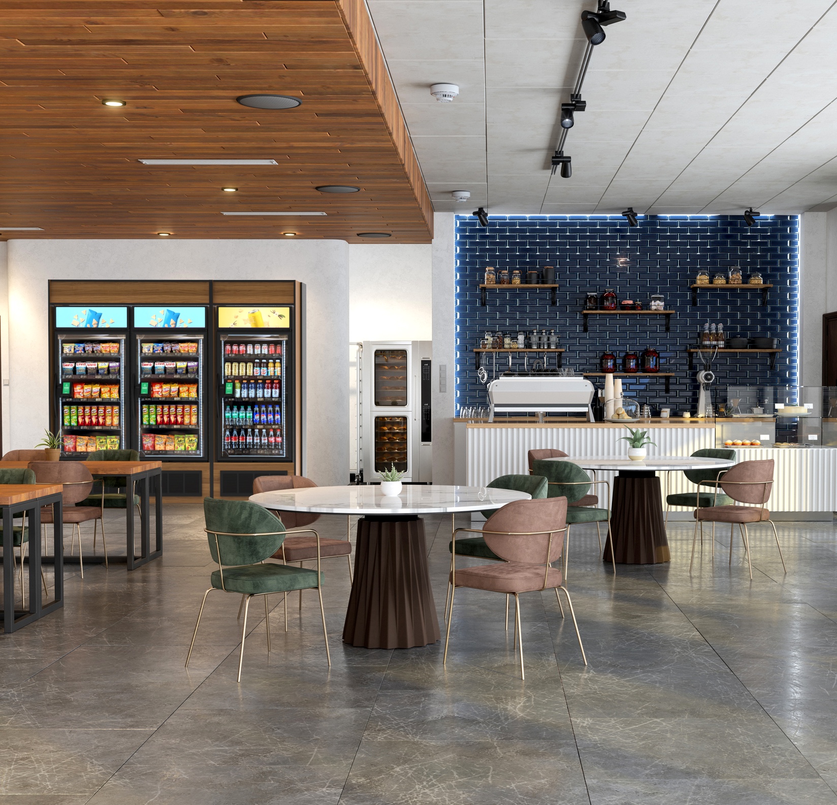 Smart market lounge installation