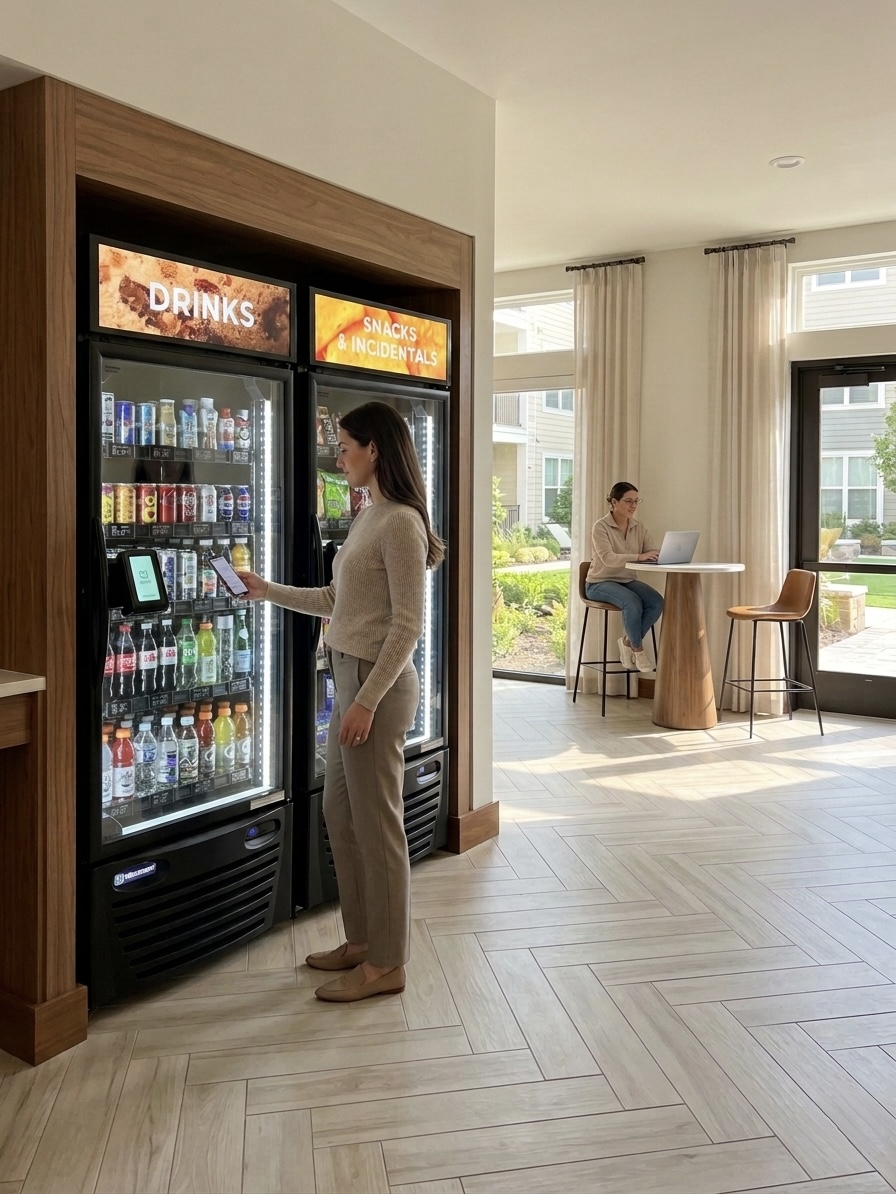 Micro-market lounge installation